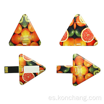 Unidad flash USB de tarjeta triangular